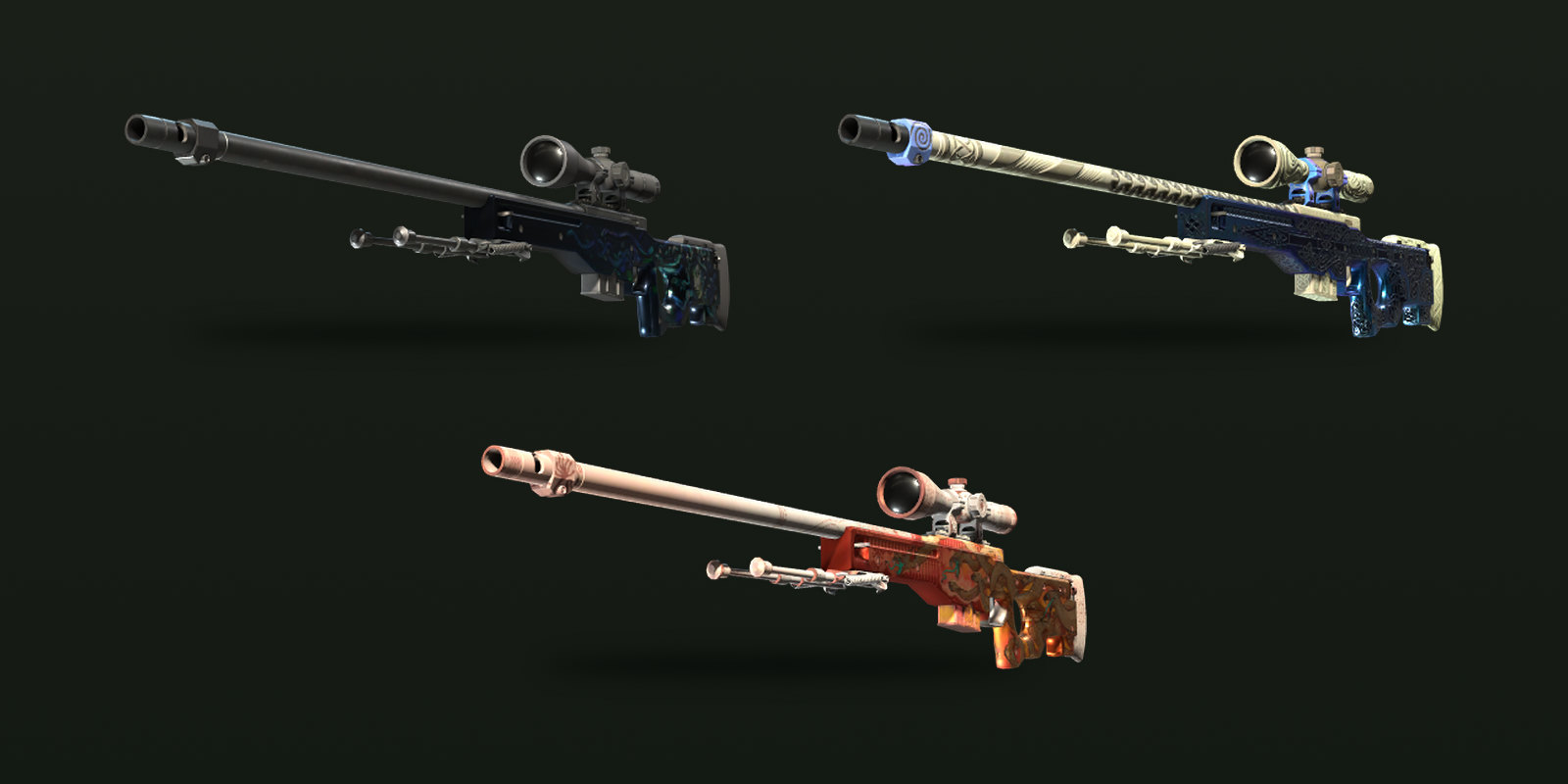 Later Covert AWPs that, like the Dragon Lore, never came from a weapon case