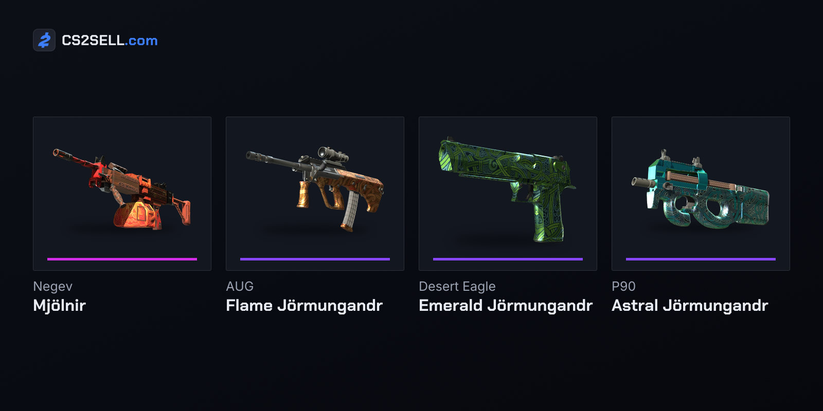 The Classified Mjölnir and the three Restricted Jörmungandr skins