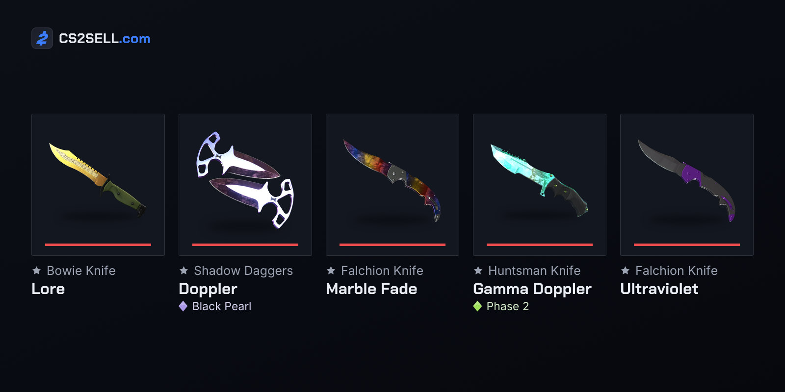 Chroma and Gamma finishes from the shared cases