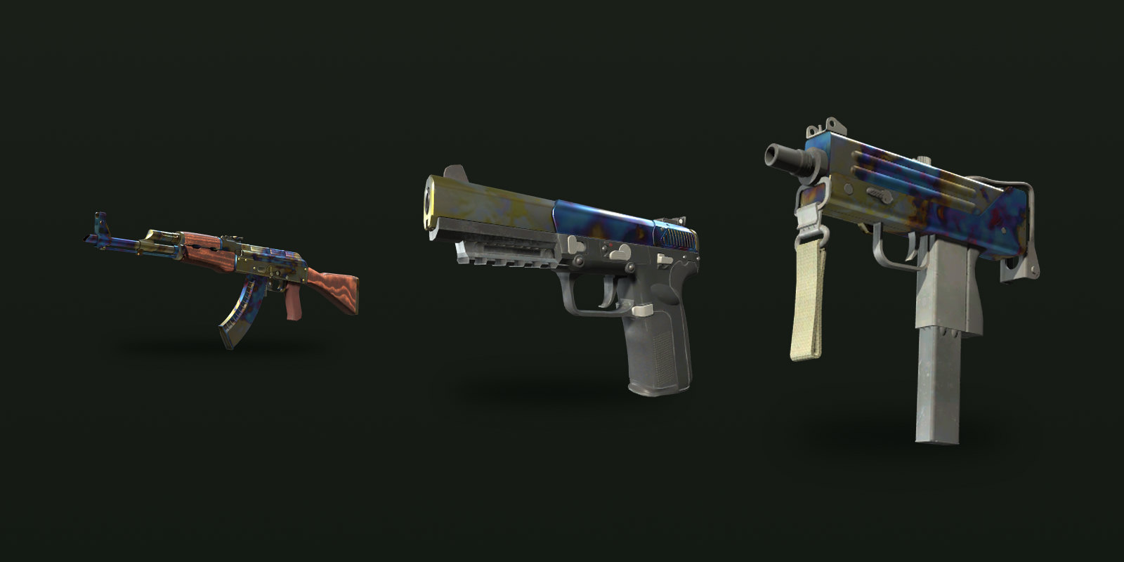 The three guns that carry the finish
