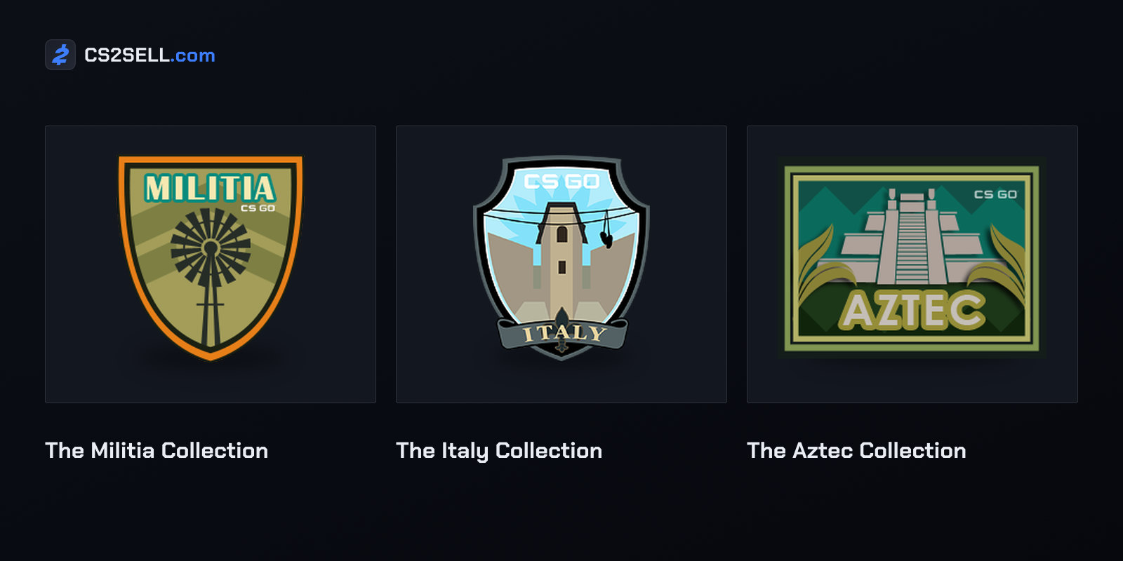 CS2 collections named after maps that date from the mod's beta years, 1999 and 2000