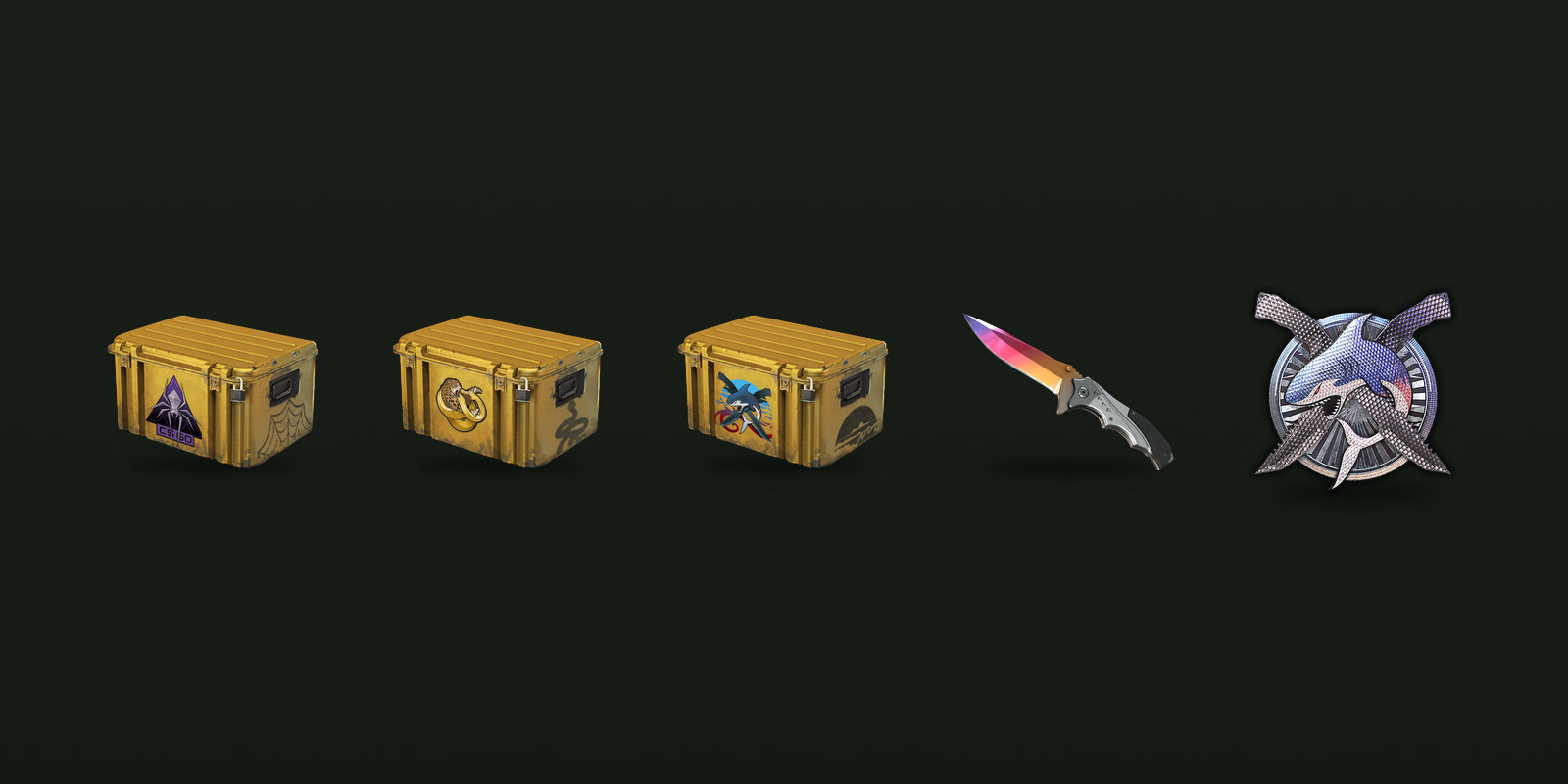 The battle pass era: the last three operation cases, a Shattered Web knife and a Riptide coin