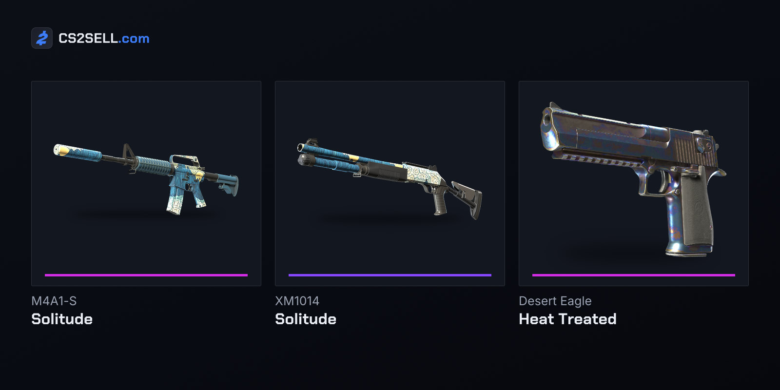 The M4A1-S Solitude and the two limited Armory skins released before it