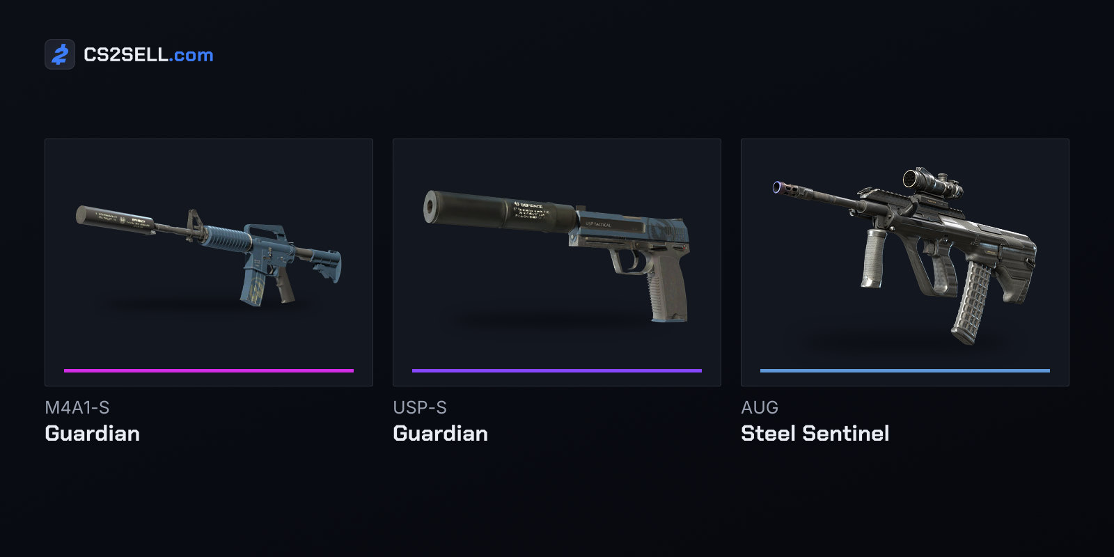 Three finishes with watchful names: two Guardians and the Steel Sentinel