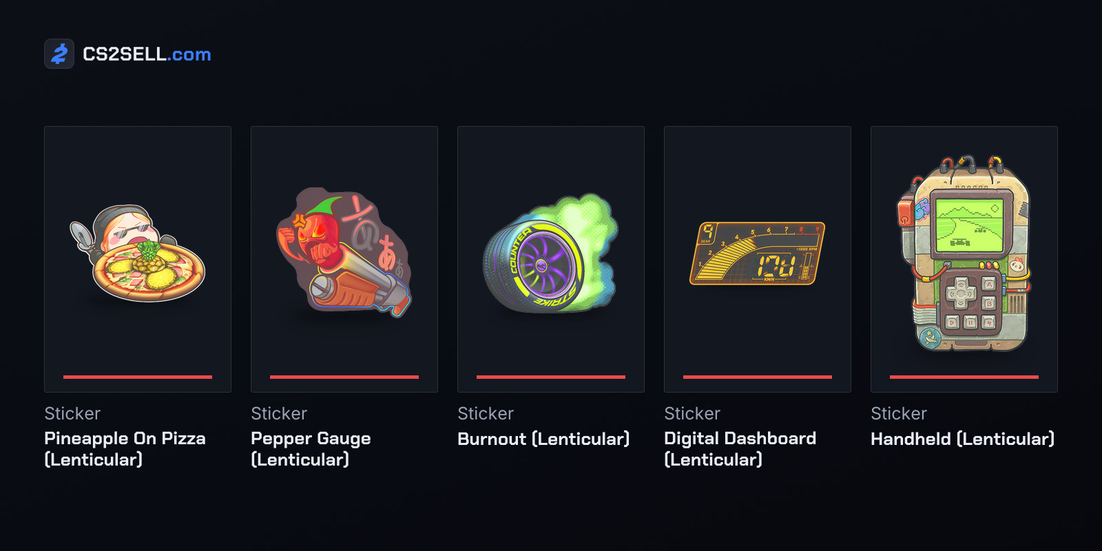 Lenticular stickers from the Fruits & Vegetables and Auto Racing collections