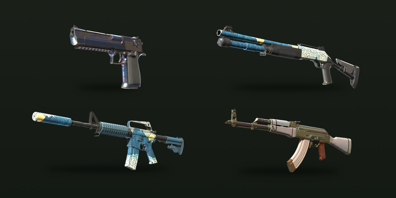 The Armory's limited edition items so far, from the Heat Treated Deagle in 2024 to the Aphrodite in 2026