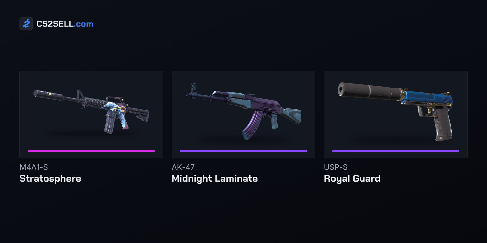 The Classified skin and both Restricted skins of the Ascent Collection