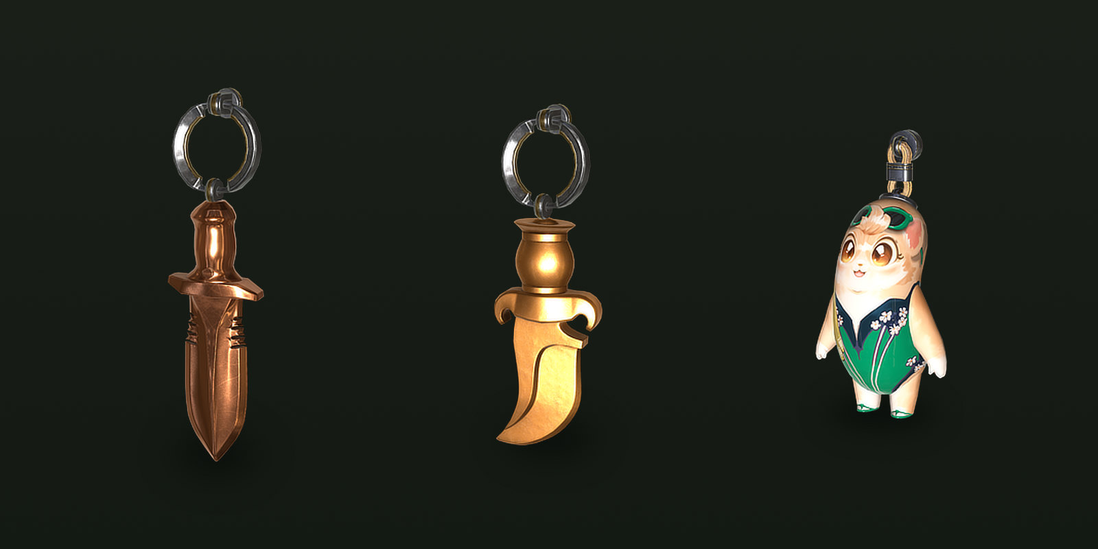 Charms whose colour depends on the template number
