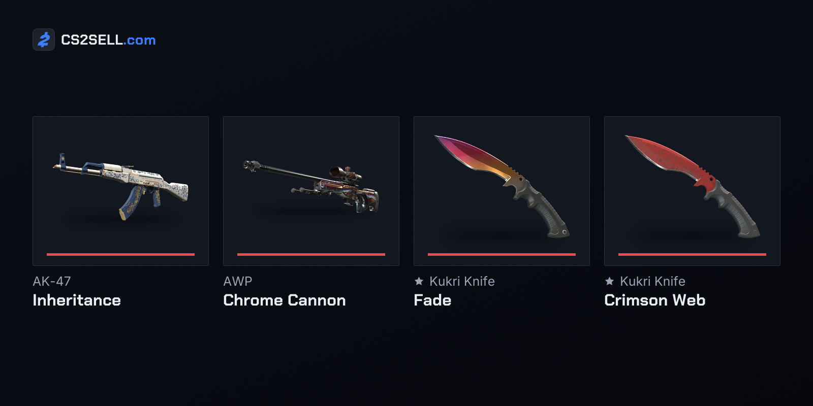 The Kilowatt Case's two Coverts and two of the Kukri finishes they can now become