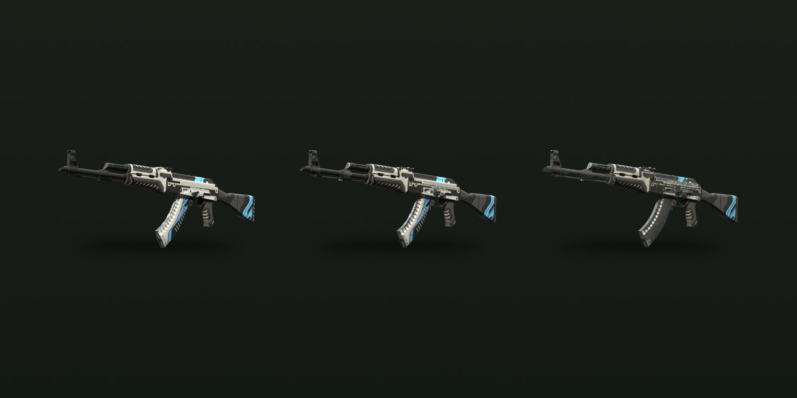 The same Vulcan in three wear tiers