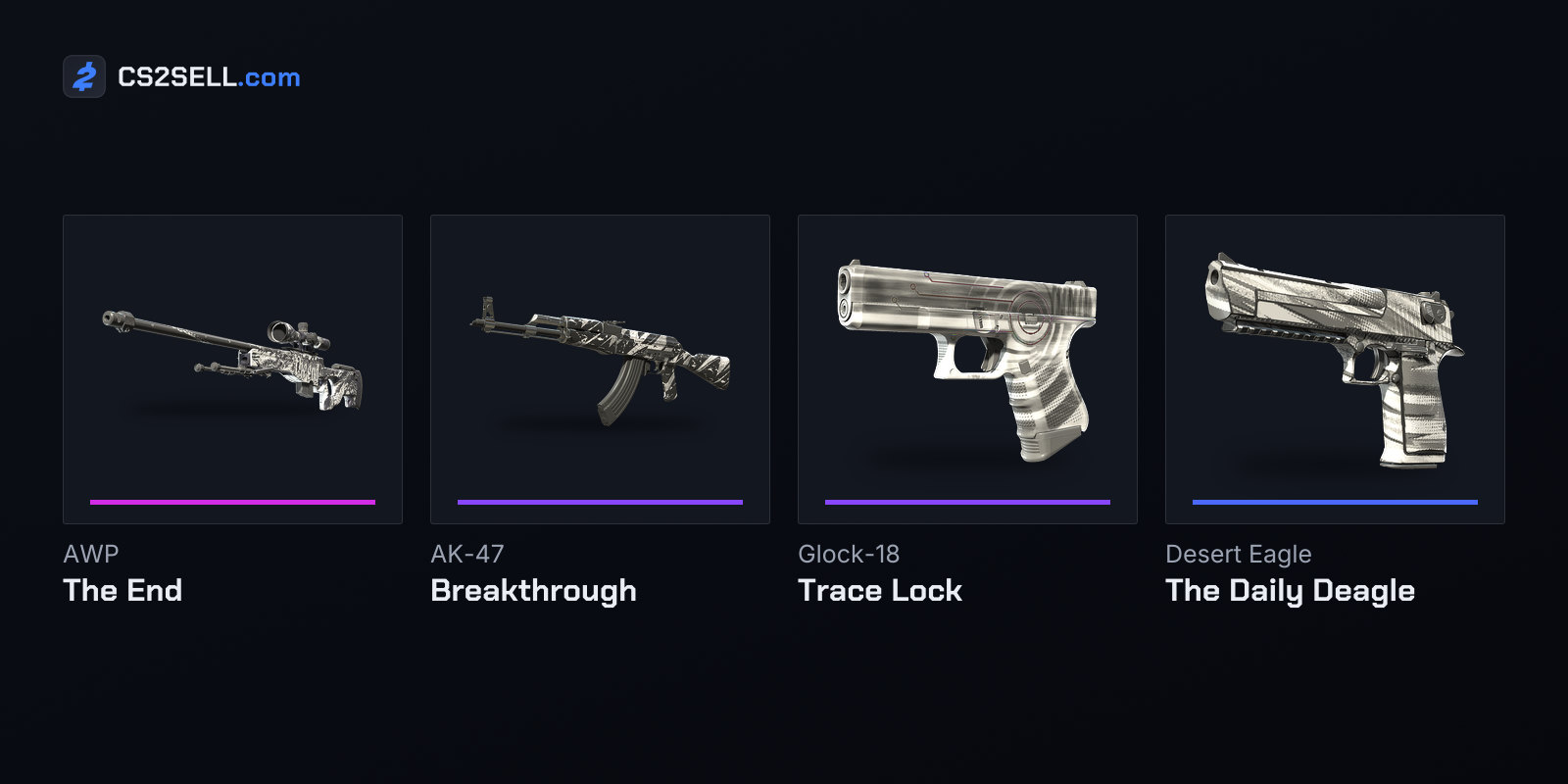 The top three Achroma skins and its Mil-Spec Desert Eagle
