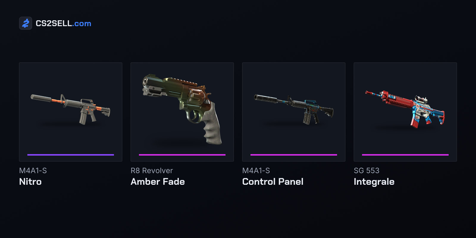 One top skin from each removed collection: Safehouse, Dust 2, 2018 Nuke and 2018 Inferno