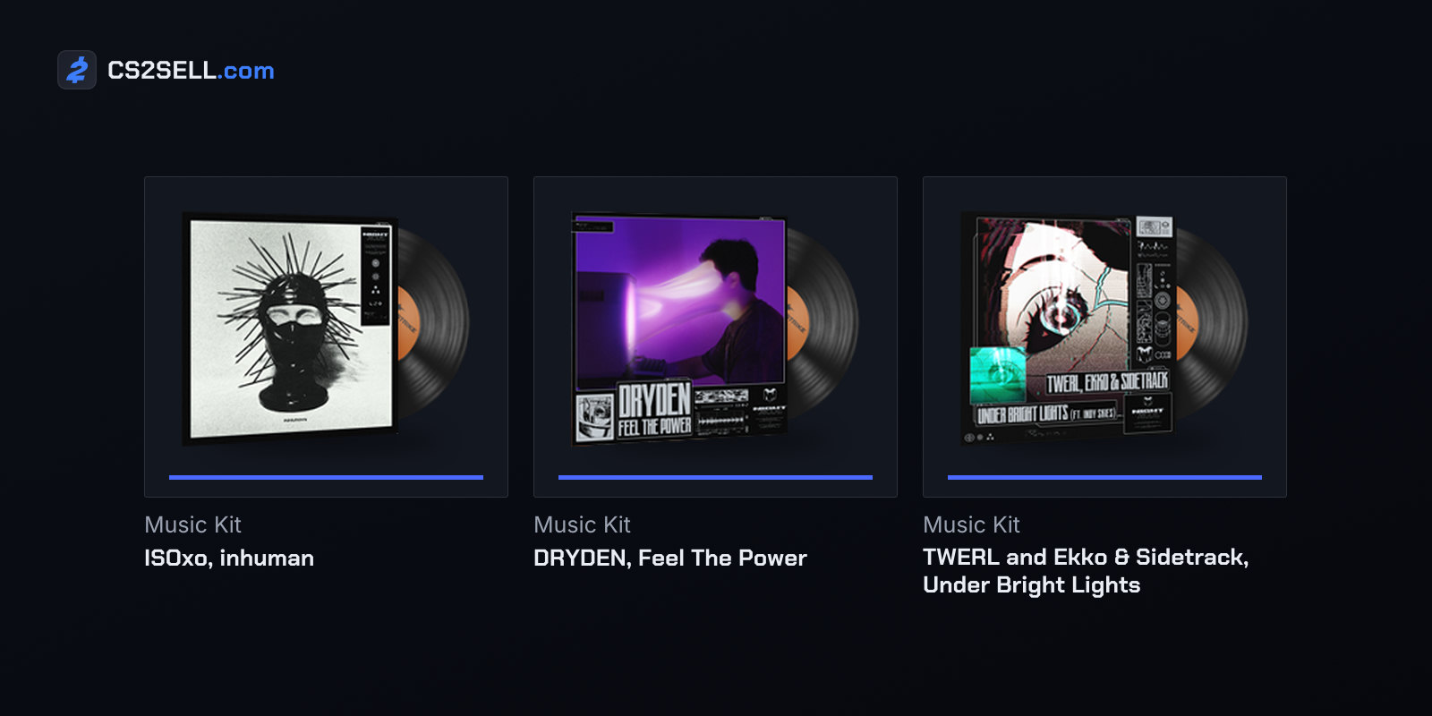 Three of the six kits in the NIGHTMODE Music Kit Box