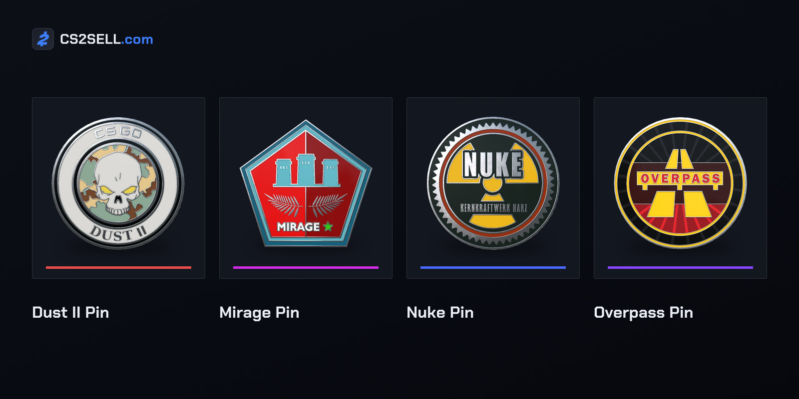 Four of the maps that rotated through the test, from Dust II in March to Overpass in July