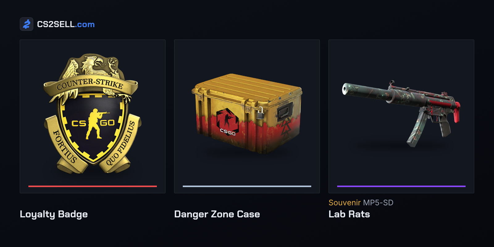 The 2018 free-to-play switch: the Loyalty Badge for existing players, and the case and Souvenir skin Prime gave access to