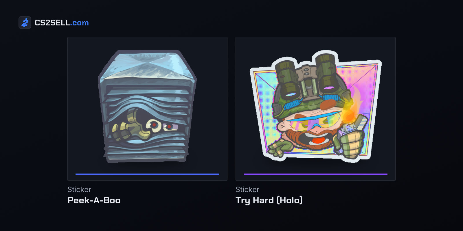 Two stickers from the Ambush capsule, released in the February 2024 update that also reduced peeker's advantage