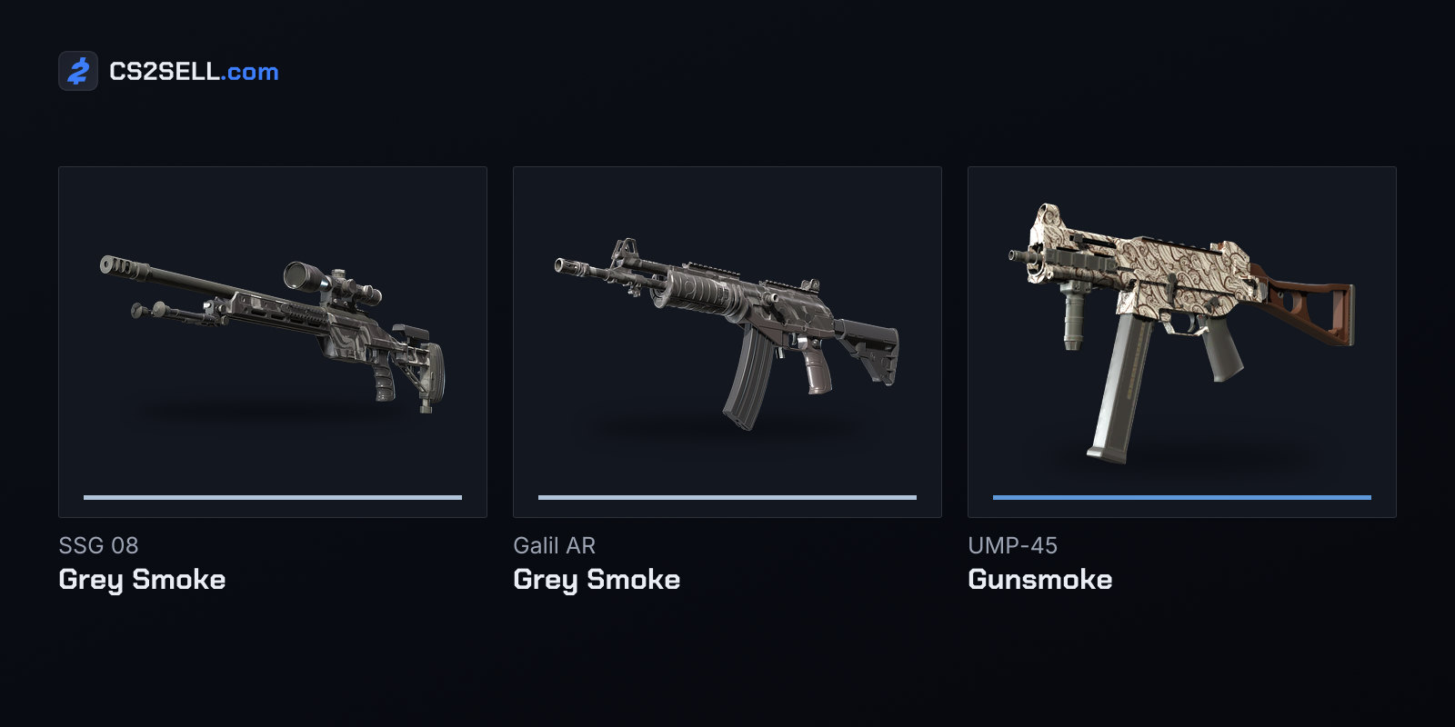 Finishes named after smoke for the SSG 08, Galil AR and UMP-45