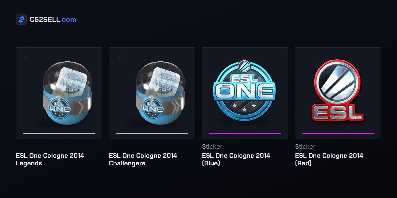 The two capsules with their blue and red event foils