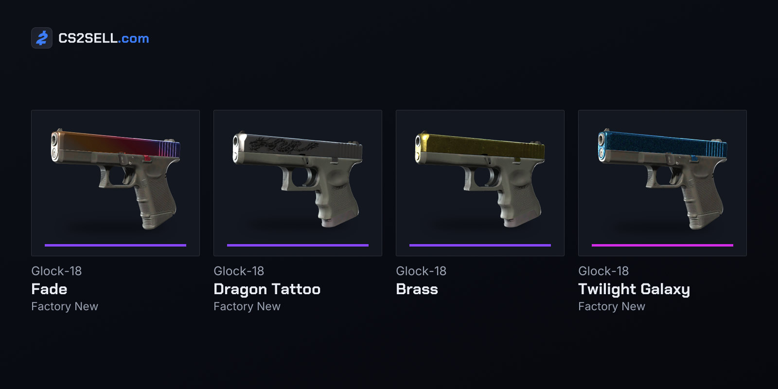The 2013 Fade, Dragon Tattoo and Brass, and the 2015 Twilight Galaxy