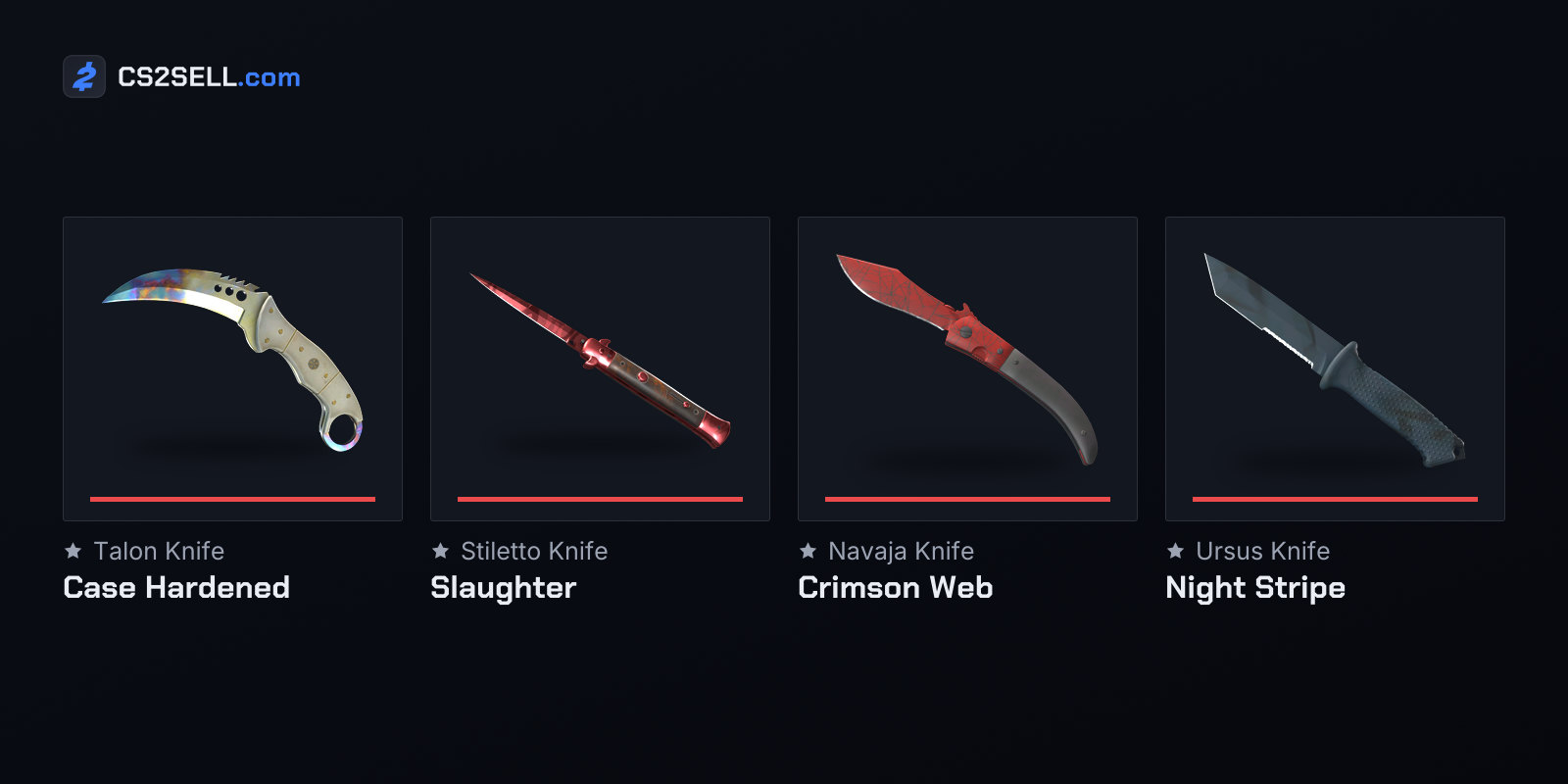 One original finish on each Horizon knife