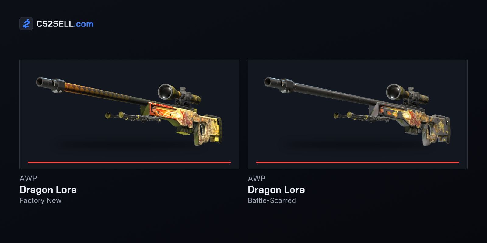 Same skin, very different item: hover over every item and check its wear before you accept