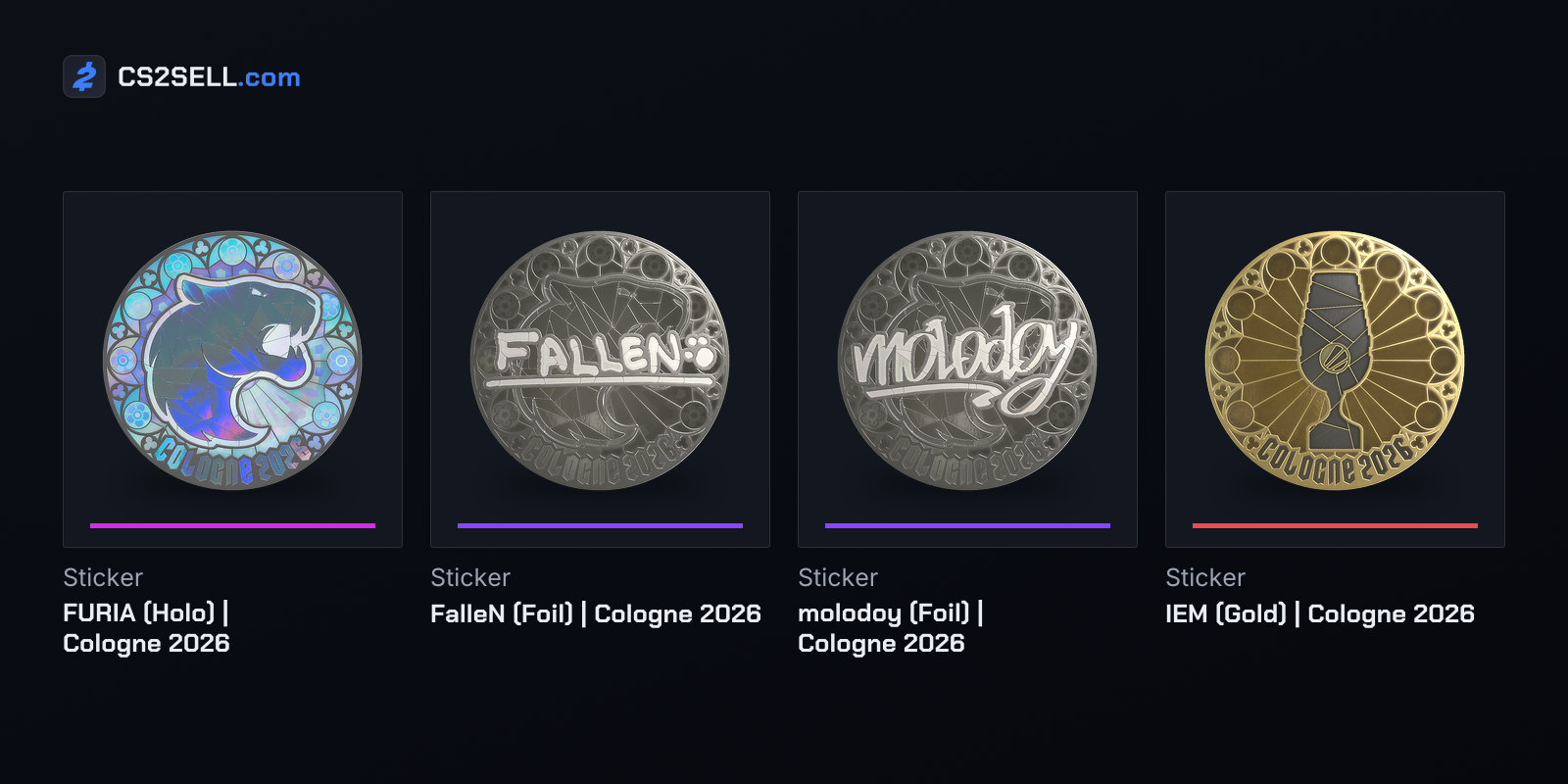 Runners-up FURIA and the IEM logo from the Cologne 2026 set