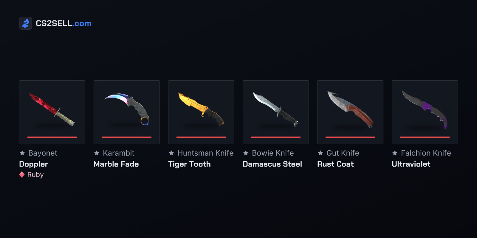 The six Chroma finishes on six different models