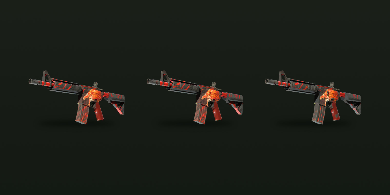 The redrawn Howl that every copy has carried since June 2014, at three wear levels