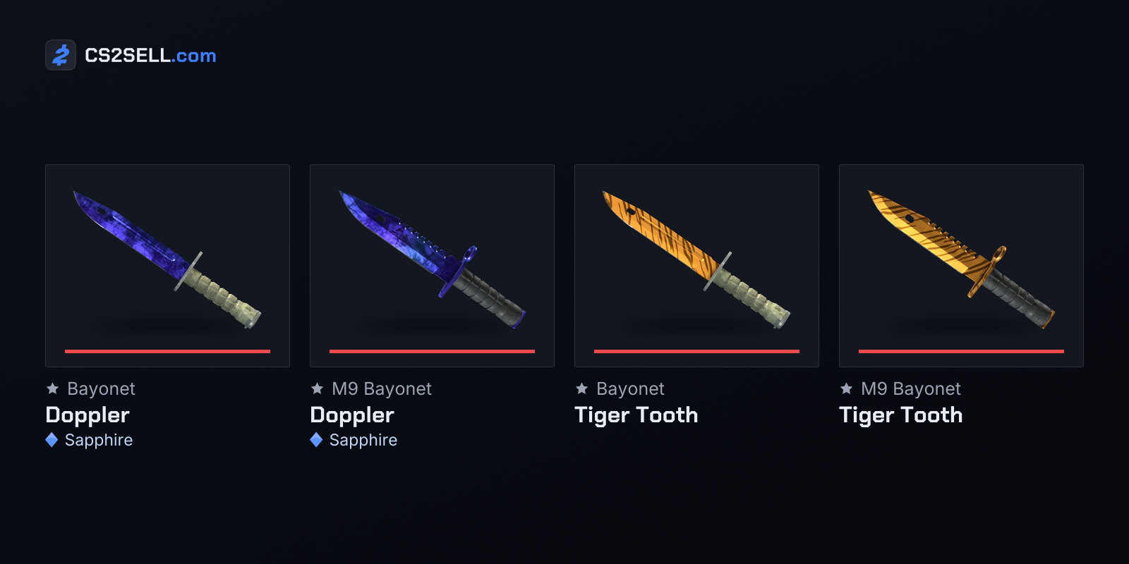 The same finishes on the two blades