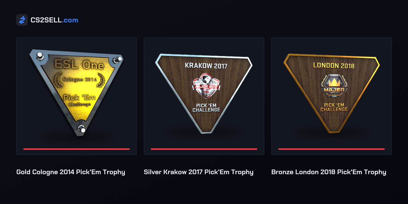 Pick'Em trophies from the years when picks were made with team stickers