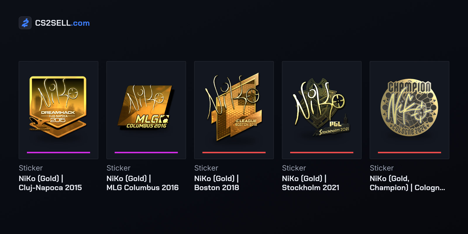NiKo's gold autographs from his first Major to his first title