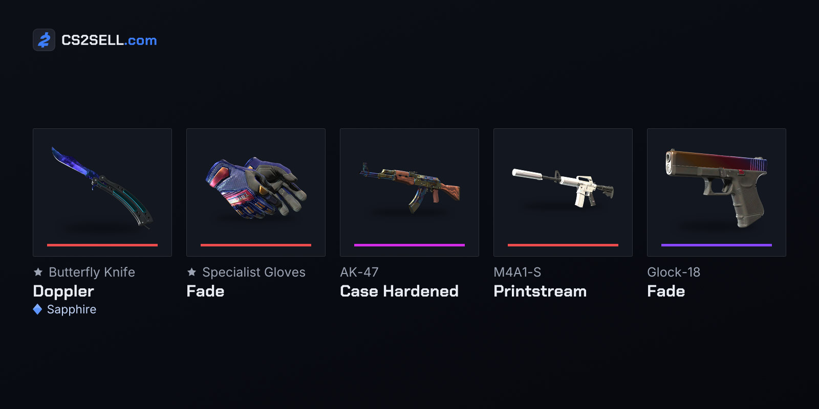 Skins in NiKo's match loadout as listed by ProSettings on October 18, 2026