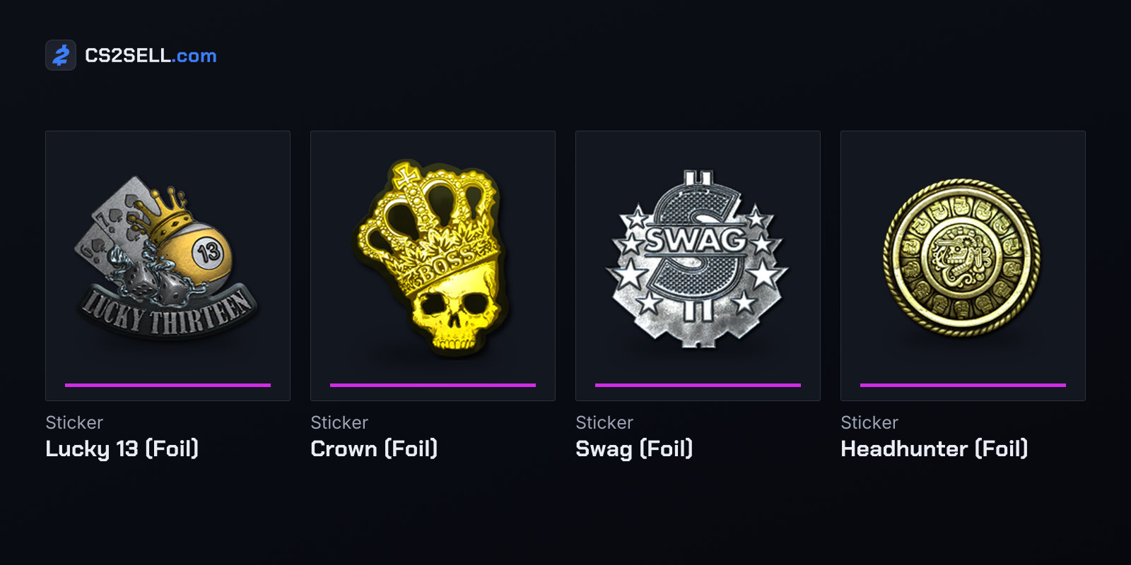 Foil stickers from Sticker Capsule, Sticker Capsule 2 and Community Sticker Capsule 1