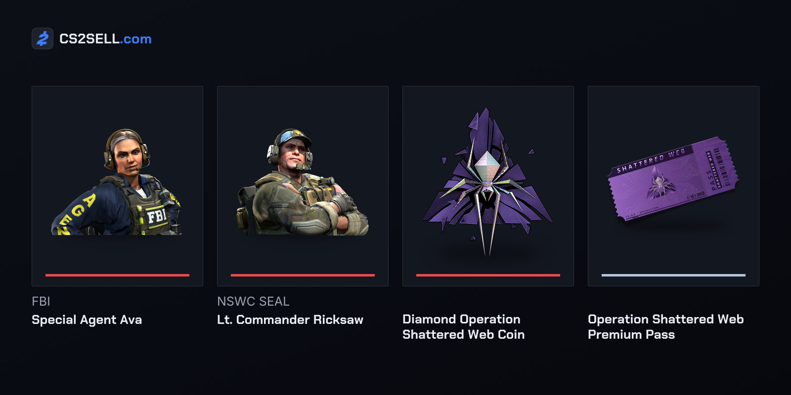 Two Shattered Web Master Agents, the diamond coin and the premium pass