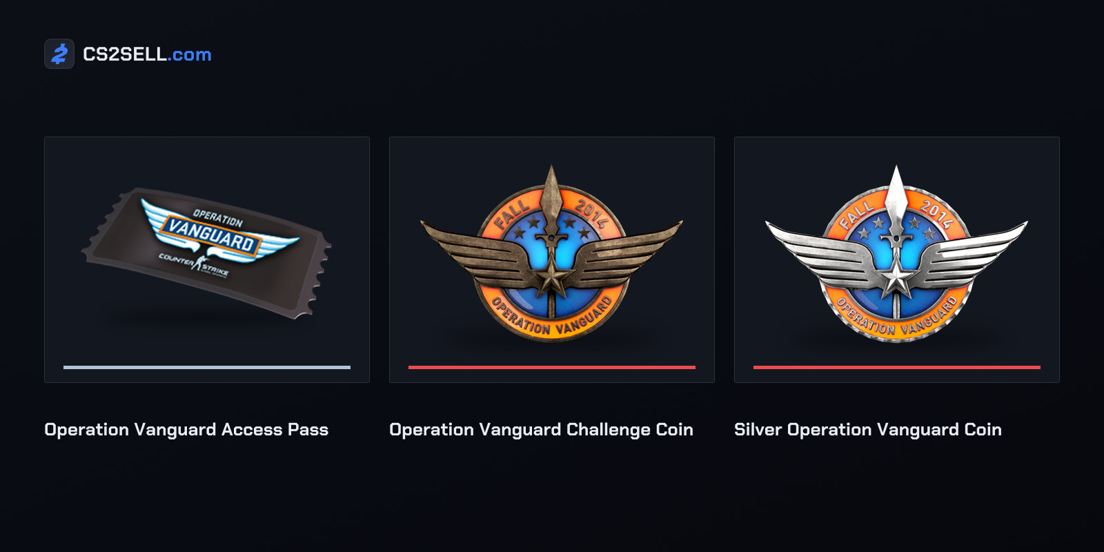 The Vanguard pass and the bronze and silver tiers of its coin