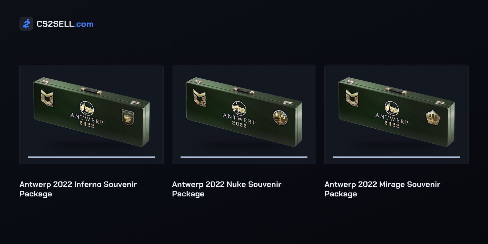 Packages for the two maps of the final, Inferno and Nuke, and for Mirage