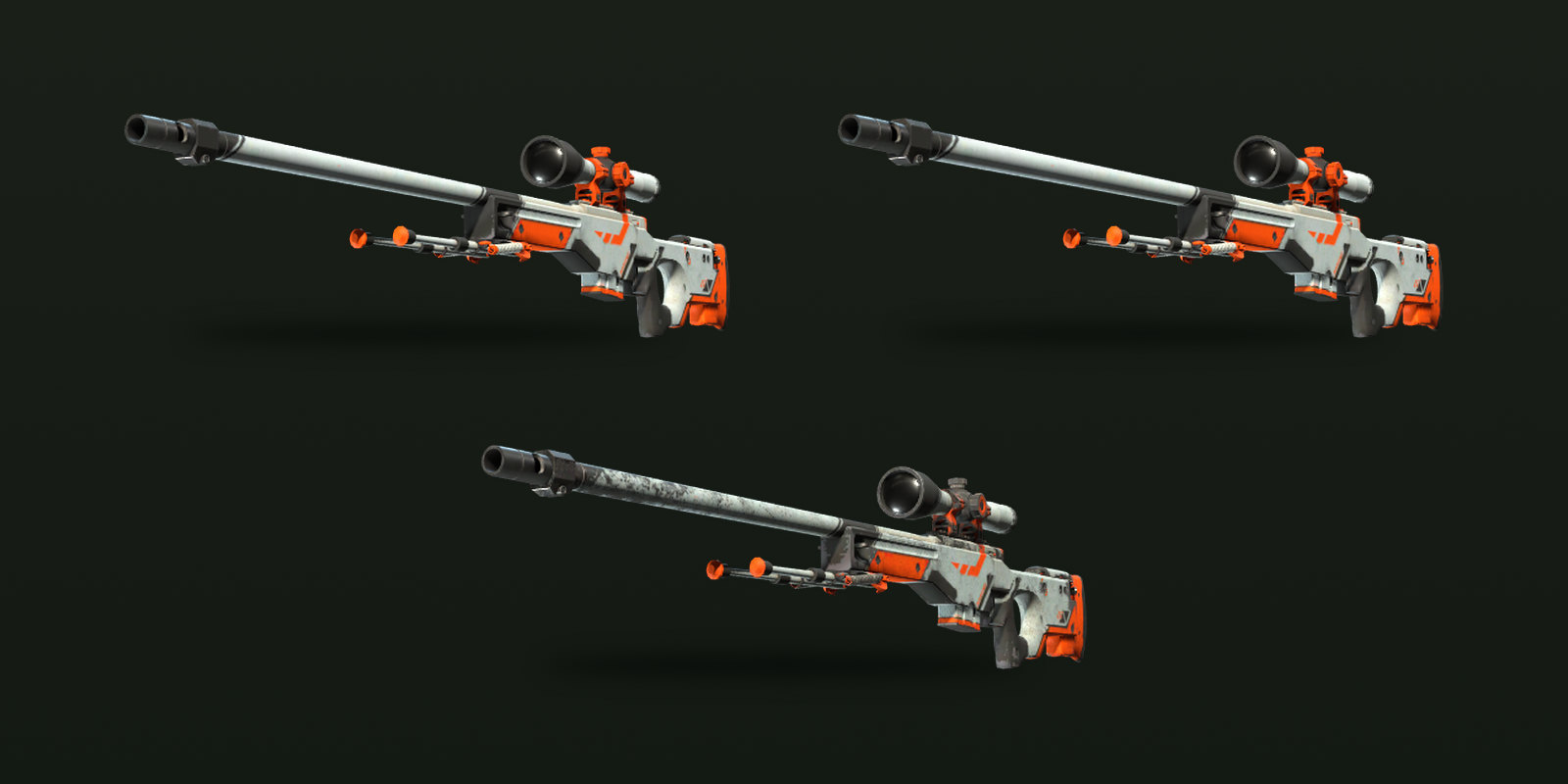 One finish, three wears, three separate price histories