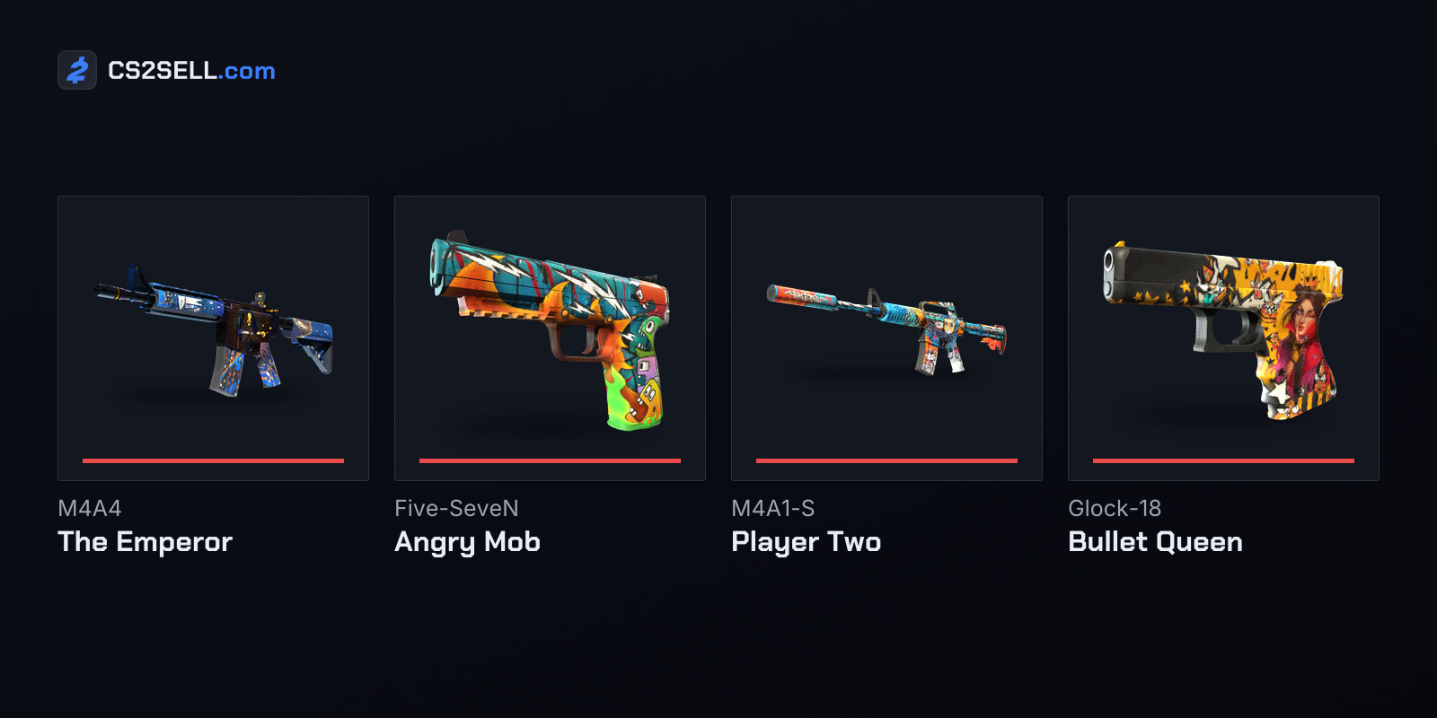 The two Covert skins from each case, Prisma first and then Prisma 2