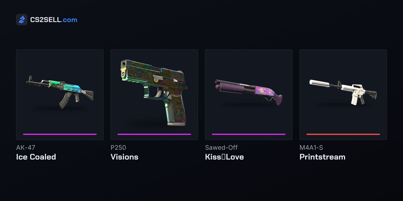 The Classified tier, with the earlier M4A1-S | Printstream for comparison