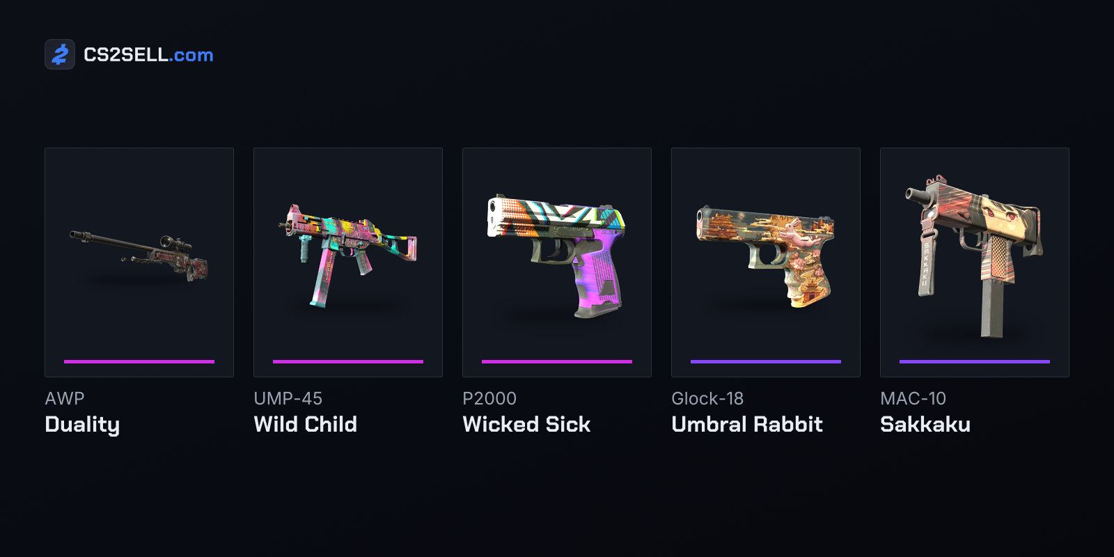 The Classified tier, with the Duality that replaced the Doodle Lore, and two Restricted skins
