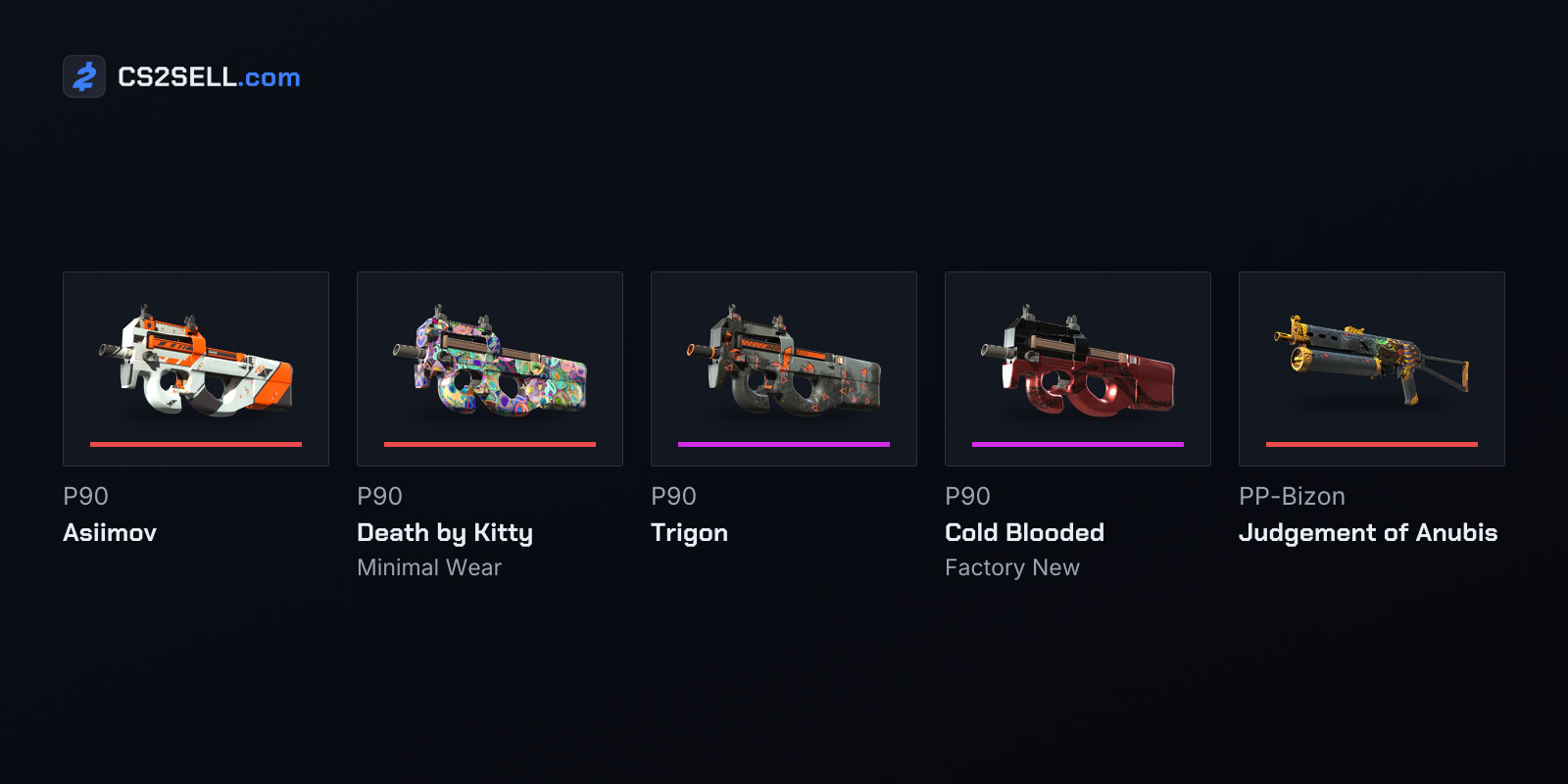 P90 Coverts and Classifieds, and the PP-Bizon's only Covert