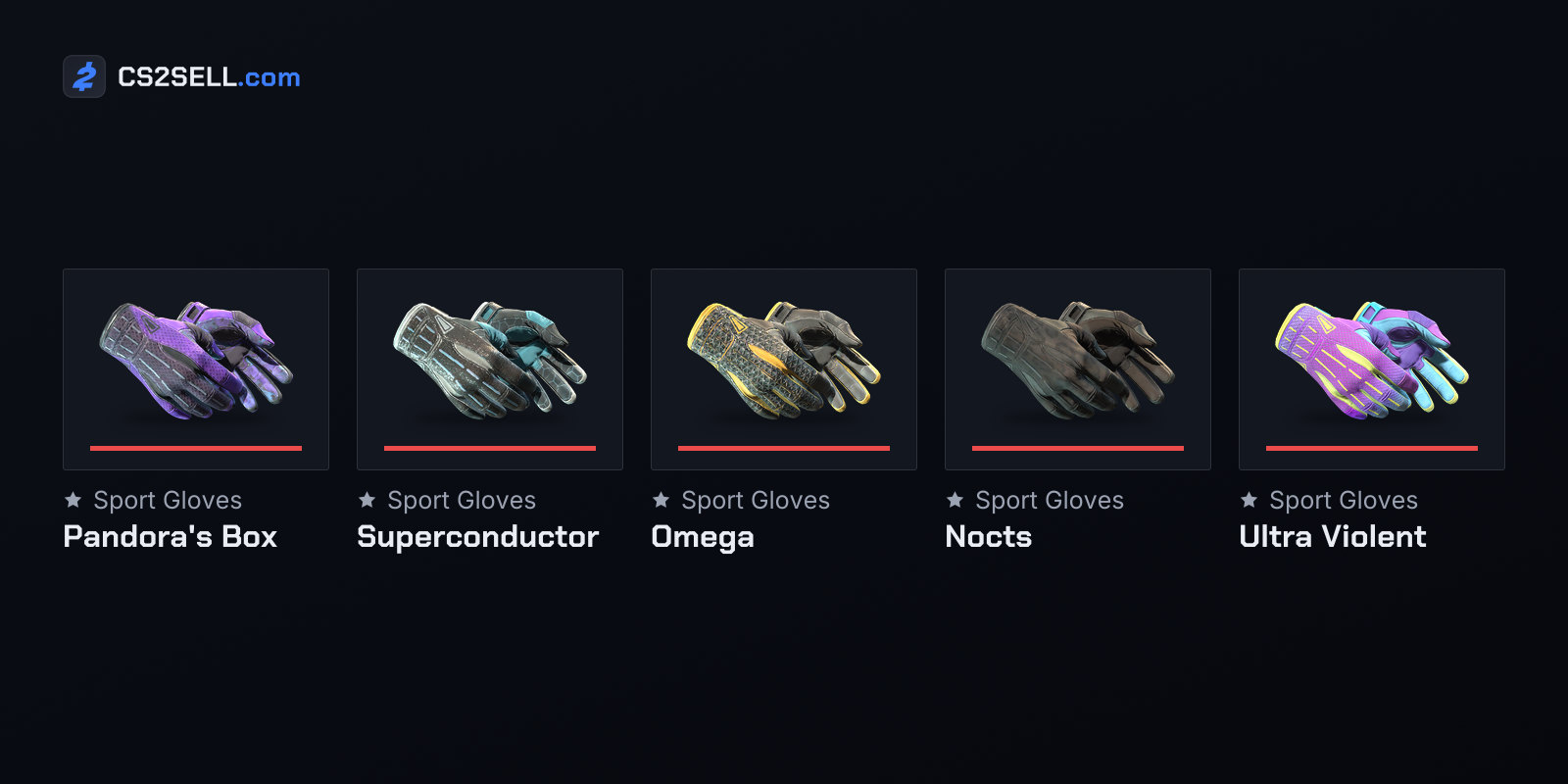 Sport Gloves from all four sources