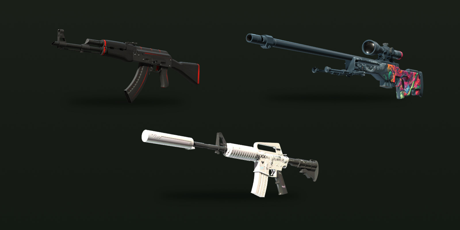 Case skins like these can roll as StatTrak