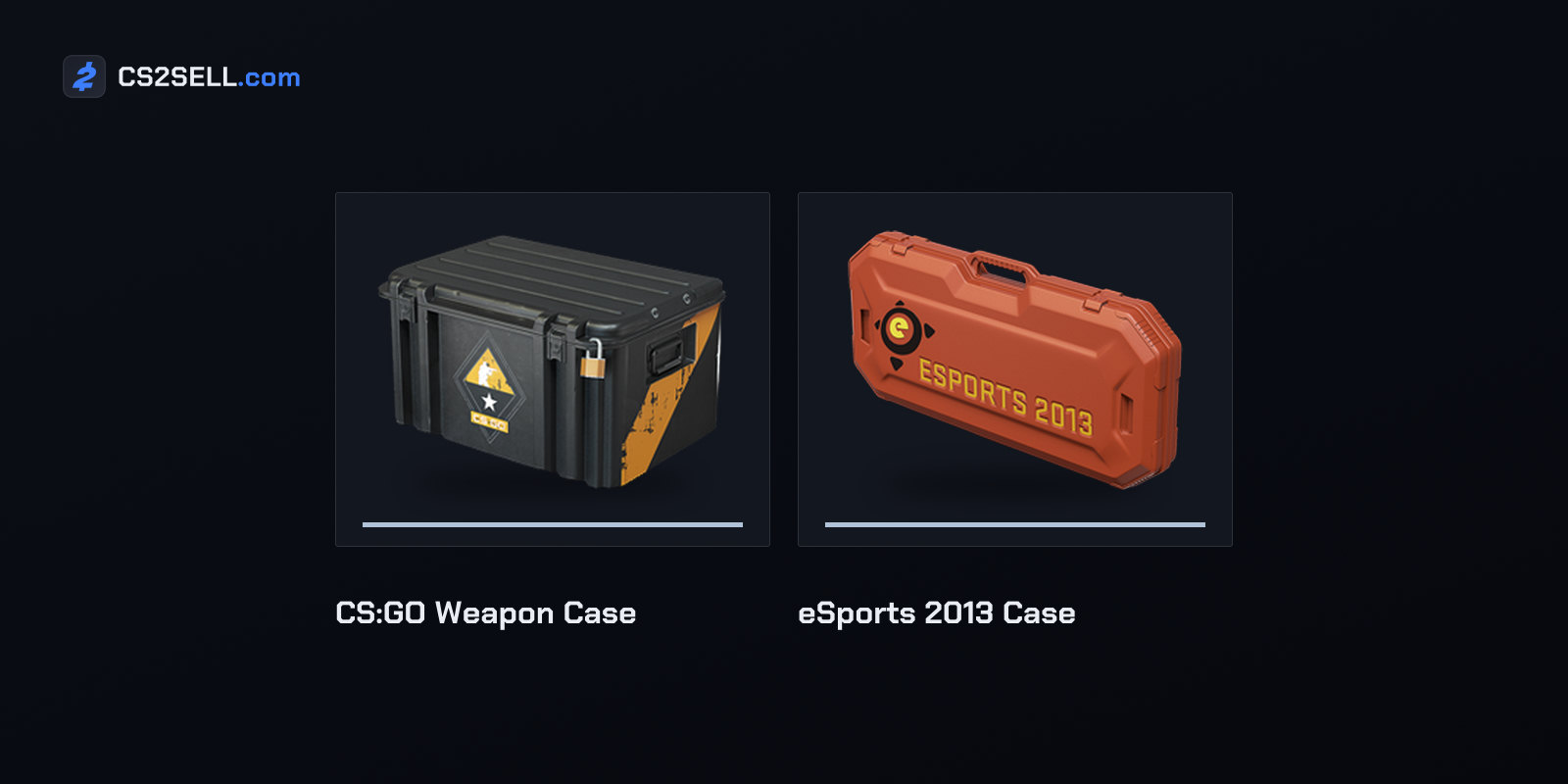 The two cases from the Arms Deal update of August 2013, among the first CS:GO items on the Market