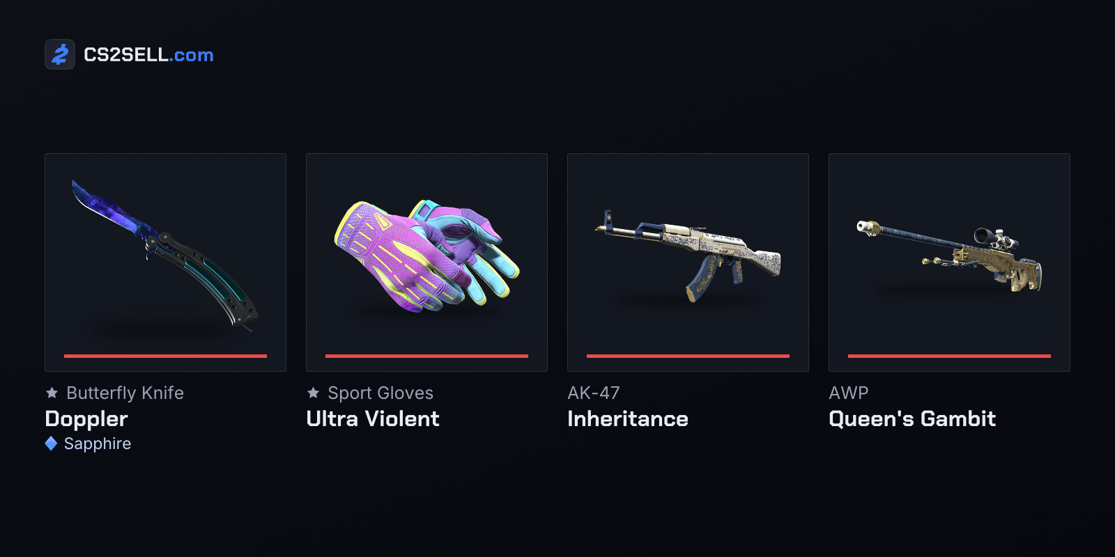 Skins in ZywOo's match loadout as listed by ProSettings on October 25, 2026